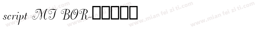 script MT BOR字体转换